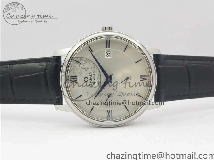 0316 MultiPurpose De Ville Prestige Real PR SS ZF 1:1 Best Edition White Dial Blue Markers on Black Leather Strap MIYOTA 7941